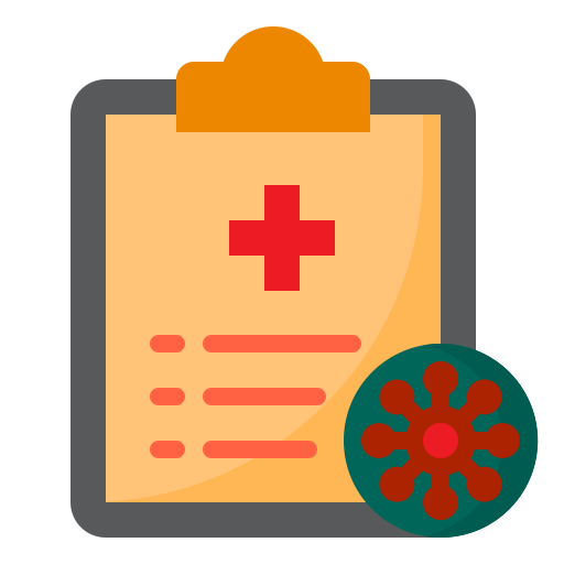 Coronavirus, covid19, data, file, virus icon