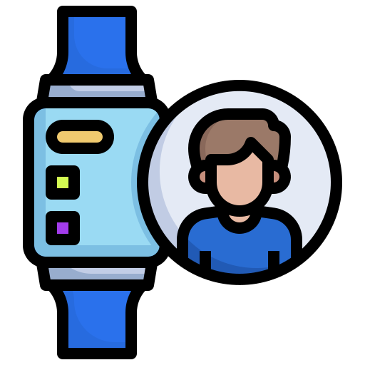 User, smartwatch, digital, technology, people icon