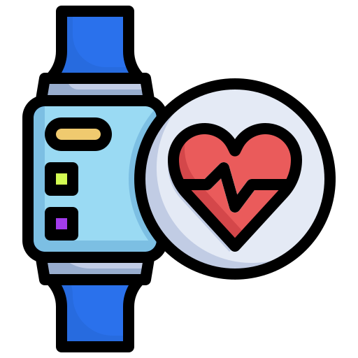 Health, smartwatch, digital, technology, heart icon