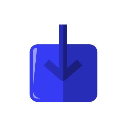 Arrow, arrow down, download, export, import, install icon