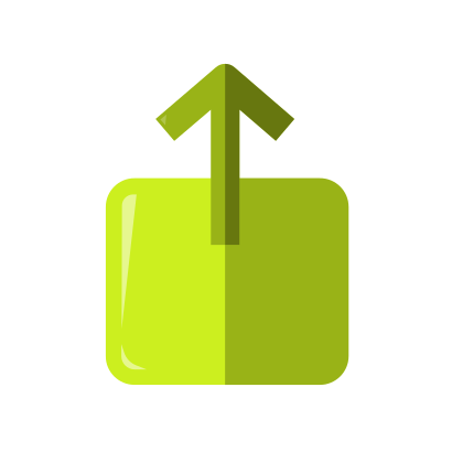 Arrow, arrow up, download, export, import, install icon