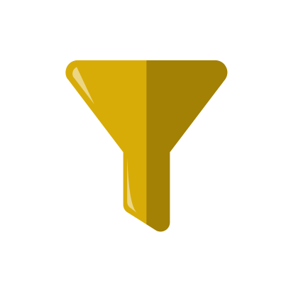 Filter, filtering, funnel, options icon