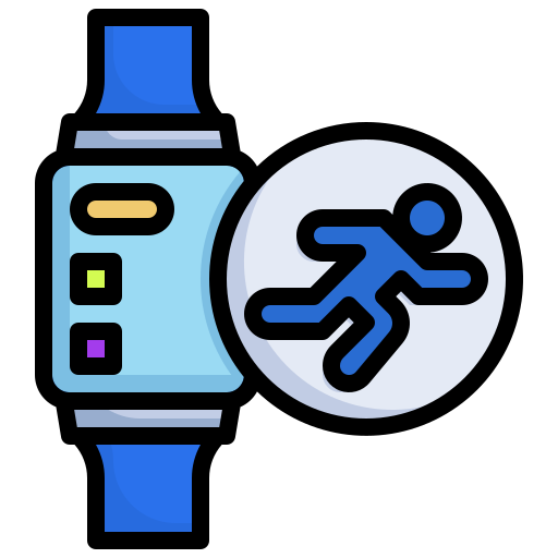 Run, smartwatch, digital, technology, sport icon