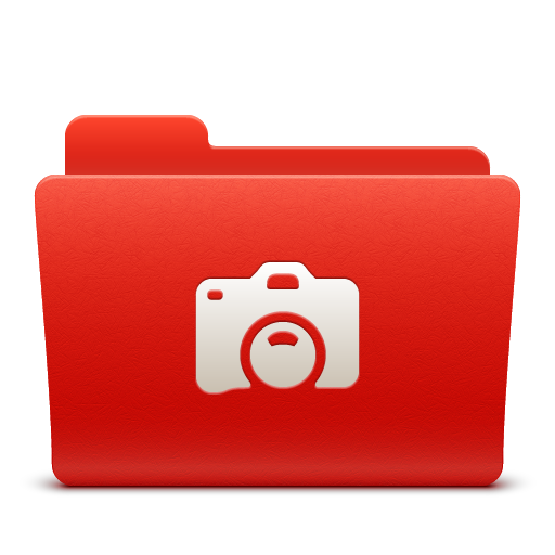 Folder, new, photo, red, soda icon