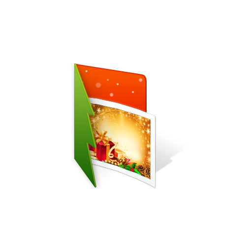 Photo, folder, christmas icon