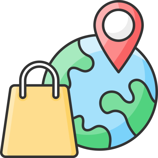 Shopping, world, online, ecommerce icon