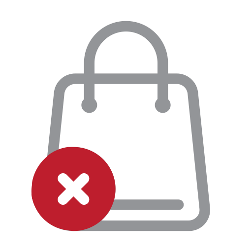 E-commerce, online, shopping, ui, shopping bag, cancel, buy icon