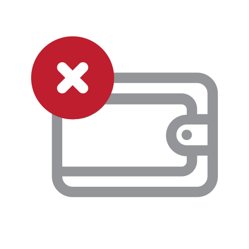 E-commerce, online, shopping, ui, wallet, cancel, payment icon