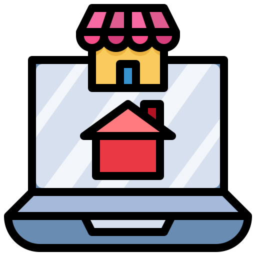 House, commerce, shopping, online, store, market icon