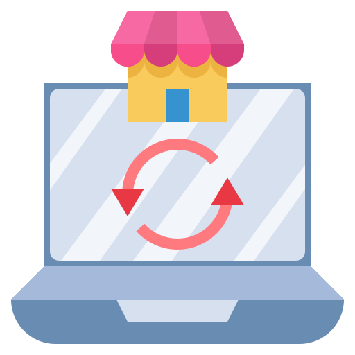 Refresh, commerce, shopping, online, store, market icon