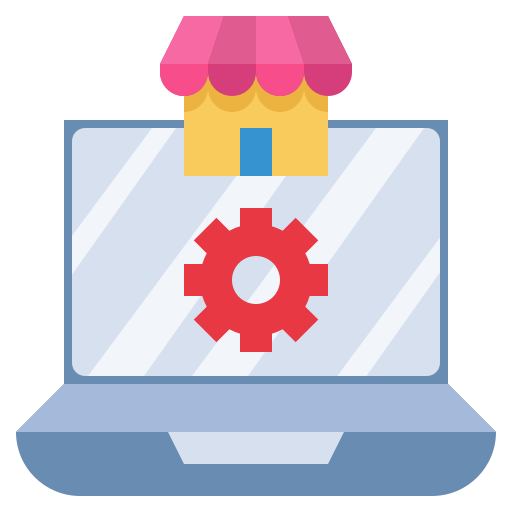 Setting, commerce, shopping, online, store, market icon