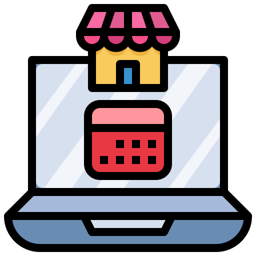 Calendar, commerce, shopping, online, store, market icon