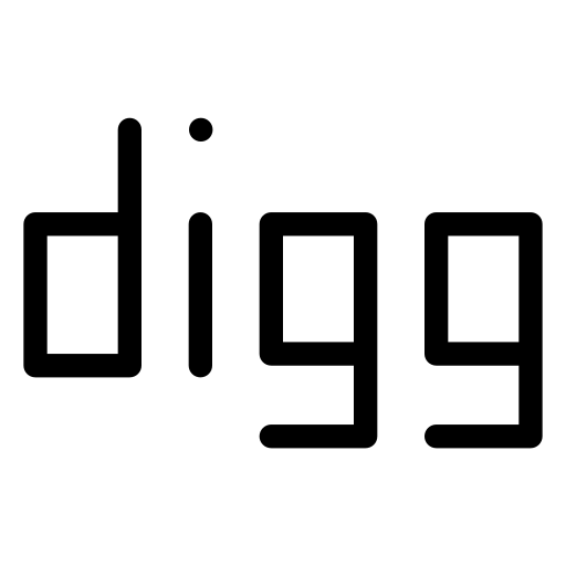 Digg, aggregator, line-icon, news, social icon