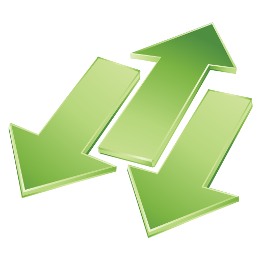 Arrows, green icon
