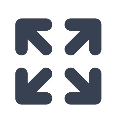 Expand, arrows icon