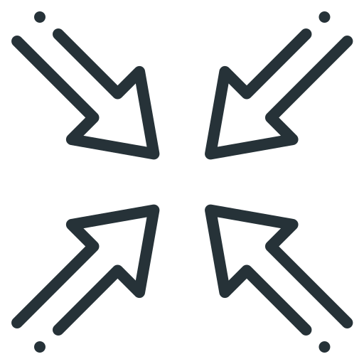 Arrow, arrows, collapse, reduce icon