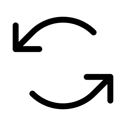 Arrows, counter, clockwise, light icon