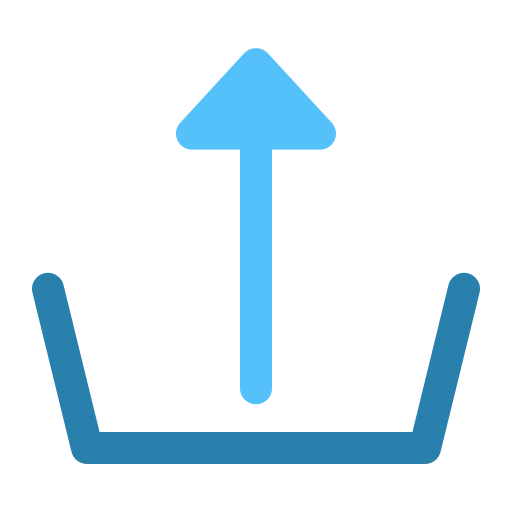 Upload, control, up arrow, multimedia, arrows, arrow, buttons icon