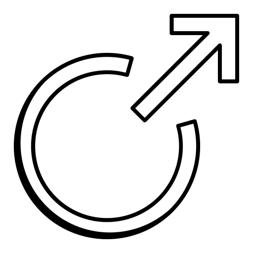 Arrow, arrows, direction, circle, up, right icon