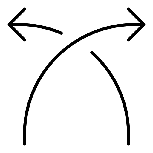 Arrows, conjunction, crossroad, crossroad arrows, direction, navigation icon