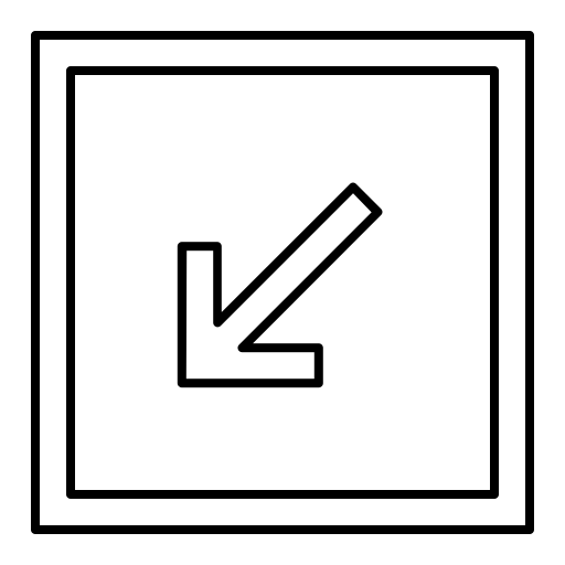 Arrow, arrows, direction, down, left icon
