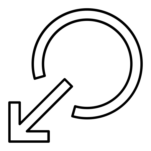 Arrow, arrows, direction, circle, down, left icon