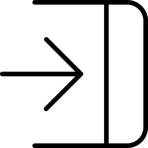 Entrance, exit, exit button, login, logout icon