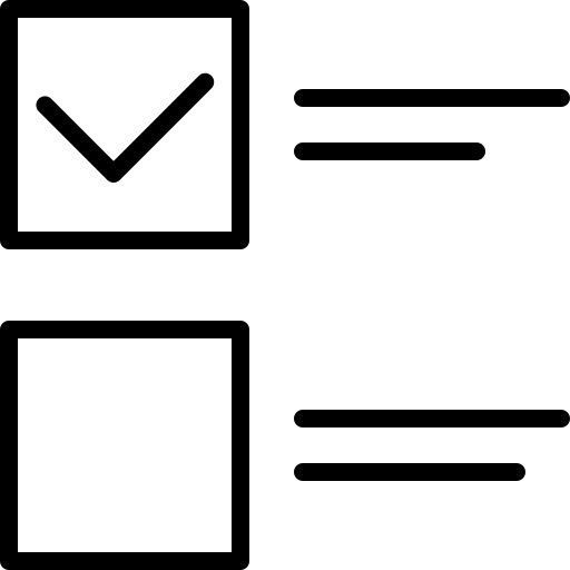 Check, check all, checkbox, select all, unselect icon