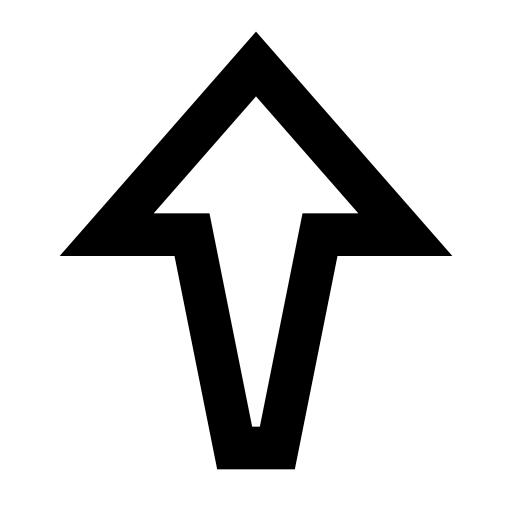 Arrow, bold, top icon
