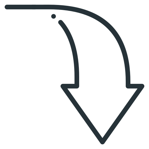 Arrow, down icon