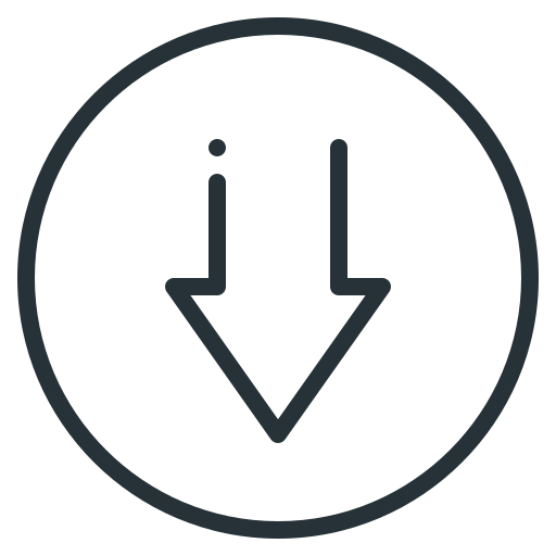 Arrow, down icon