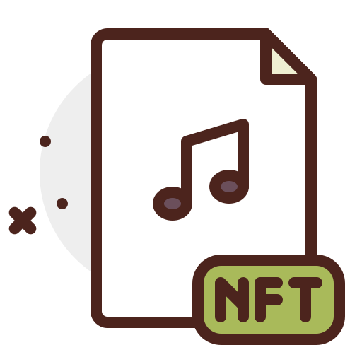 Music, art, crypto, token icon