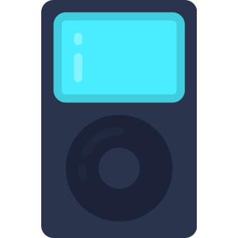 Hipster, ipod, music, on trend icon