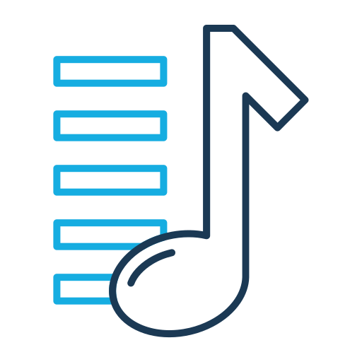 Audio, melody, music, sound icon
