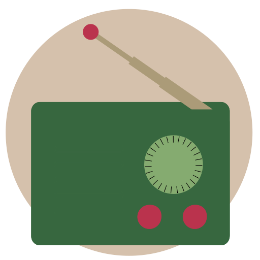 Fm, music, radio, trasistor, vintage icon