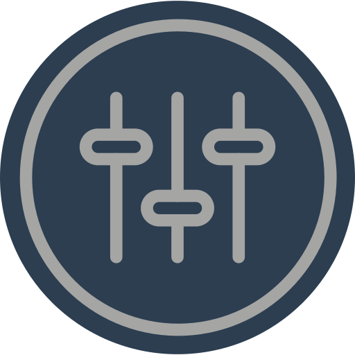 Audio, media, media player, music, settings, video player icon