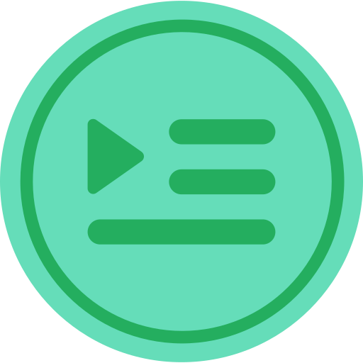 Audio, media, media player, music, playlist, video player icon