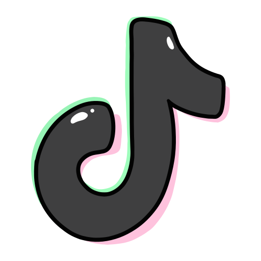 Tiktok, social media, video, music icon