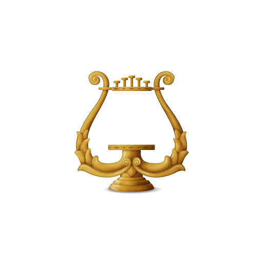 Instrument, lyre, music icon