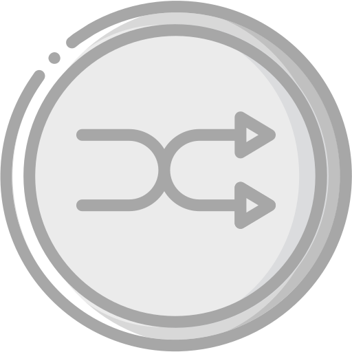 Audio, media, media player, music, shuffle, video player icon