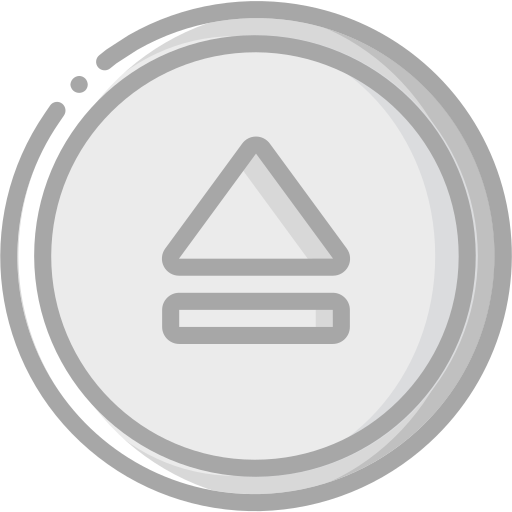 Audio, eject, media, media player, music, video player icon