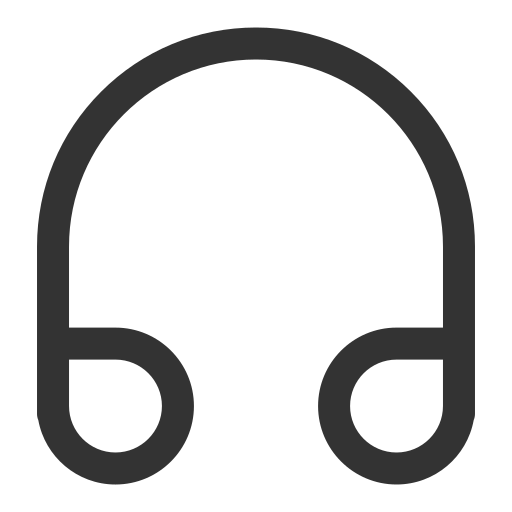 Basic, headphone, music, outline, ui icon