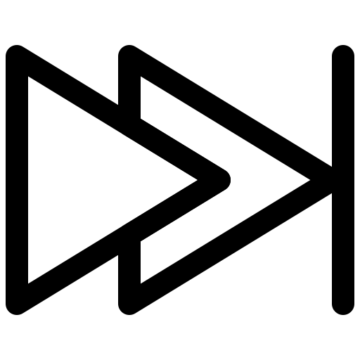 Arrow, fast forward, music, next icon