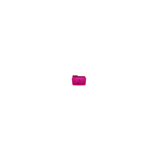 Folder, pink, music icon