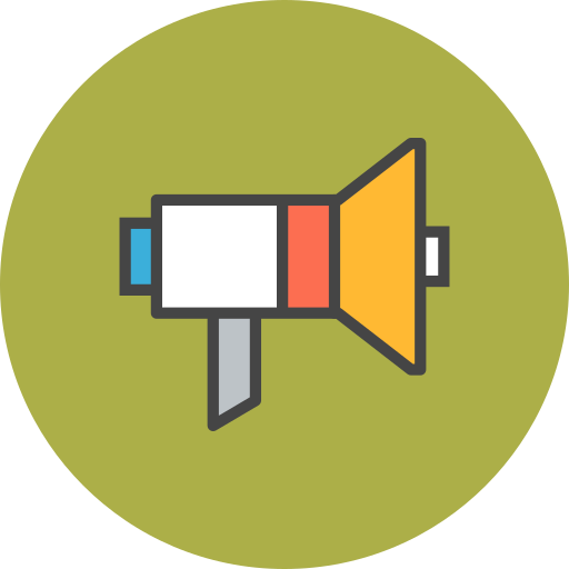 Megaphone, speaker, music icon
