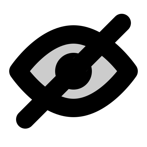 Hidden, hide, invisible icon