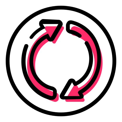 Reload, repeat, recharge, renew, replay icon