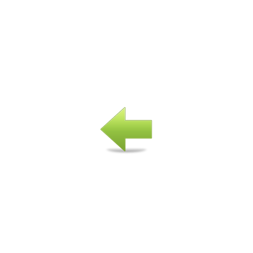 Arrow, back, green, left, shaddow icon