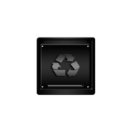 Empty, gold, trash icon