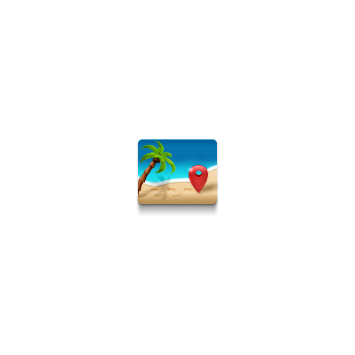 Maps, beach icon